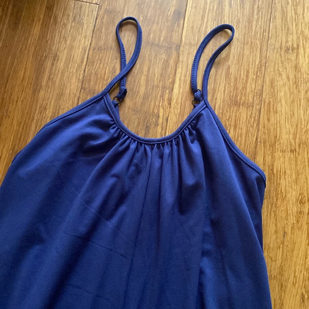 Dark Blue Casual Wide Leg Jumpsuit / Size Small